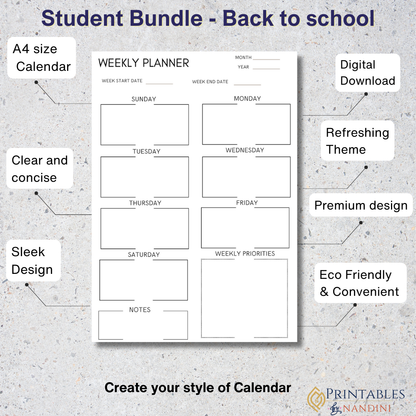 Student bundle-Back to School version.