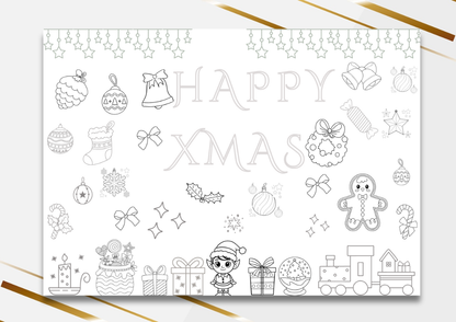 Christmas Coloring worksheets| A4 PDF| 3 Pages