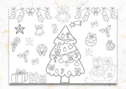 Christmas Coloring worksheets| A4 PDF| 3 Pages