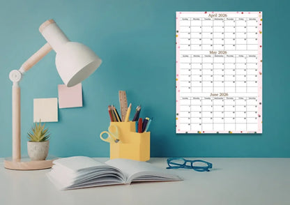 Printable April May June 2026 Calendar Page | A4 Format, Sunday Start
