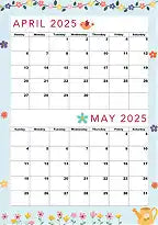 2026 Full year overview calendar |Monday Start |Pink
